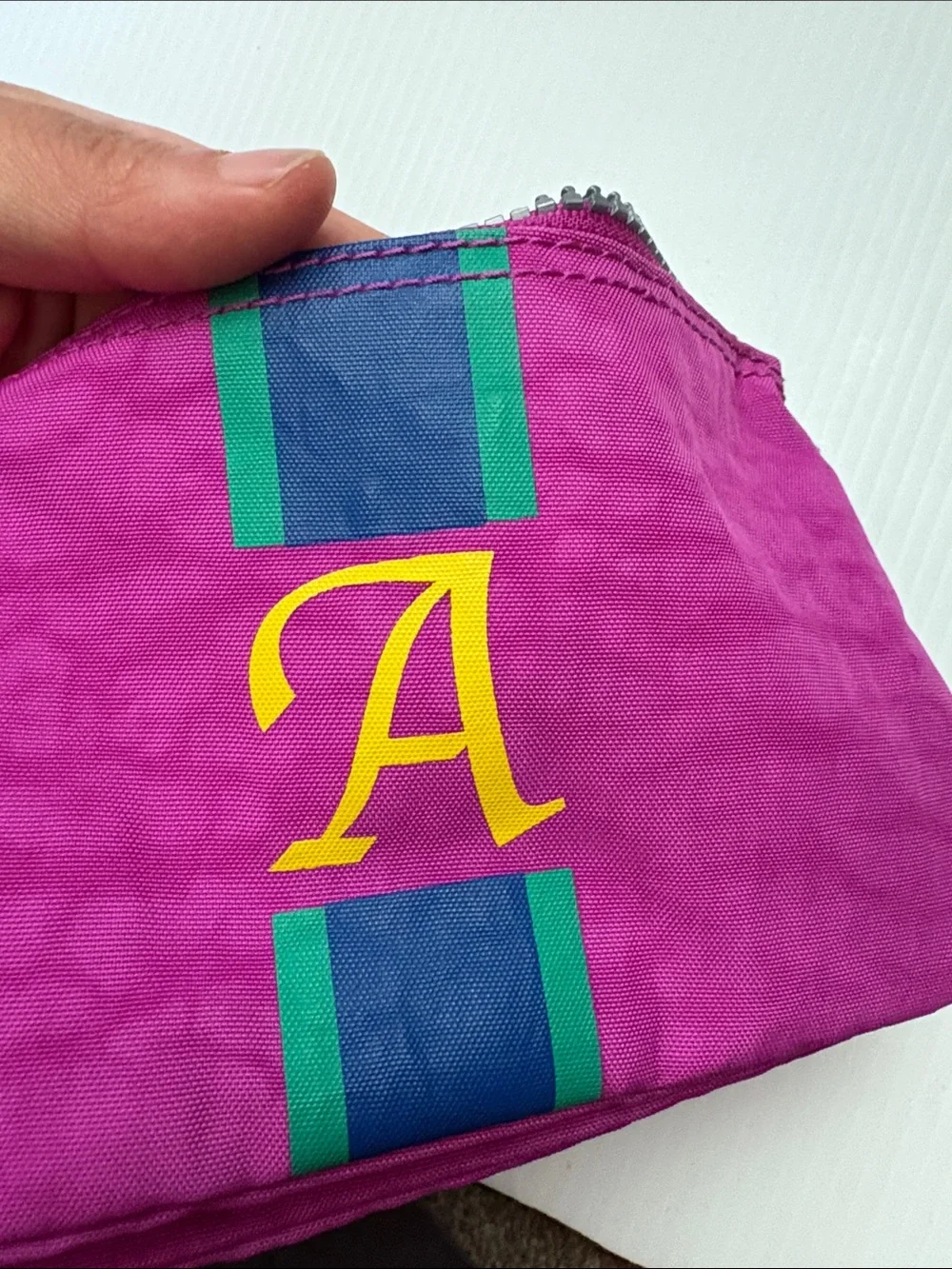 🌸 Kipling Monogram “A” cosmetic pouch